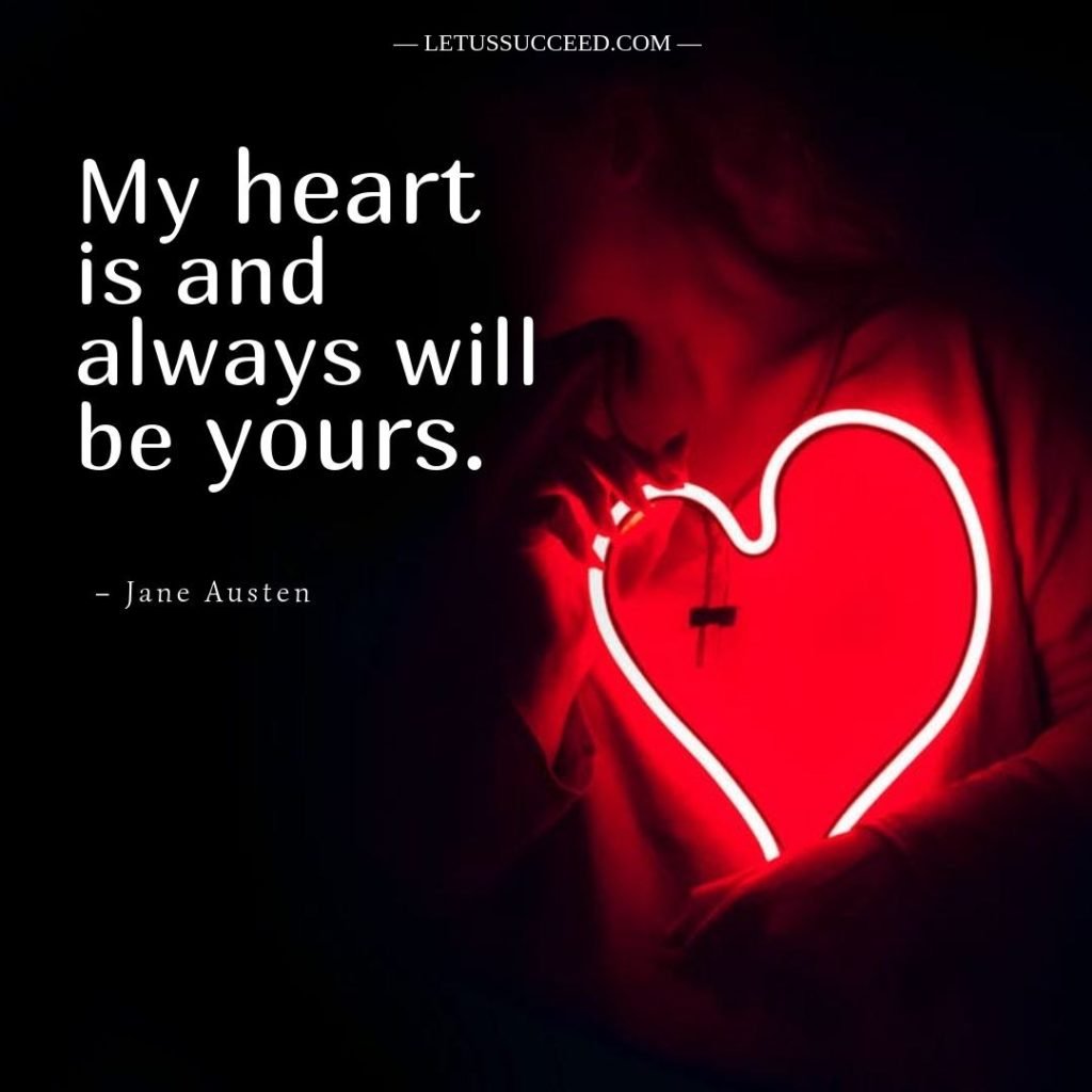 My Heart is yours - Cute love quotes for him 